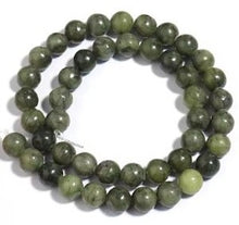 Edelsteen 8mm groene zuidelijke jade  ca. 38cm.