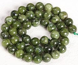 Edelsteen 6mm groene zuidelijke jade  ca. 38cm.