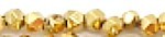 Edelsteen 4mm Gold Plated facet Hematiet 95st.