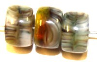 Glaskraal ovaal 20mm transp/bruin gemelleerd 10st.