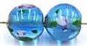 bloemkraal rond ca 8mm middenblauw 5st
