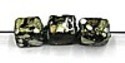 glaskr. blokje 7x5mm bruin/groen gemarmerd ca.25