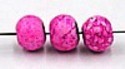 glaskr. rond 5mm rose gemarmerd ca.25 st.