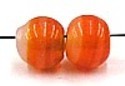 glaskr. rond 9mm oranje gemarmerd 10st.