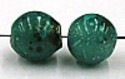glaskr. rond 9mm groen gemarmerd 10st