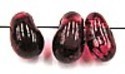 glasdruppel 4x9mm bordeaux transp. gemarmerd 25st