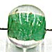 glaskraal rond 8mm transp. groene kern 25st
