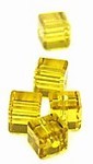 kubus kristal 4mm topaas per 5