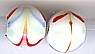 Glaskraal rond 12-14mm  wit bewerkt 5st