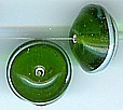 Glaskraal schotel 17x11mm transp. groen 5st