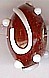 Glaskraal schijf 9x13mm donkerrood bewerkt 2st UL