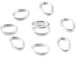 Ovale ringetjes 7X5mm zilverkl. 25st