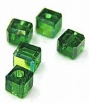 kubus kristal 4mm smaragd AB per 5