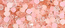 Facetkraal 4mm bicone rose mix 50st.