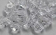 Facetkraal 4mm bicone ransparant 50st.