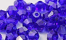 Facetkraal 4mm bicone donkerblauw 50st.
