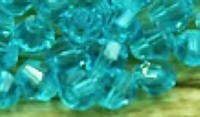 Facetkraal 4mm transp. aqua 50st.
