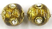 Kraal rond 10mm goud p.st