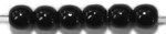 Glaskraal 4mm rond mat zwart 100st.