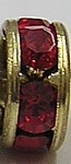 Rondel 6mm goudkl rood 9008 5st