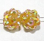 Shamballa kraal 8mm oranje AB 2st.