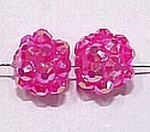 Shamballa kraal 8mm fuchsia AB 2st.