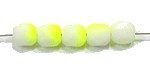 Facetkraal 4mm snow white disco neon lemon 50st.