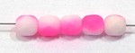 Facetkraal 4mm snow white disco neon pink 50st.