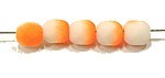 Facetkraal 4mm snow white disco neon orange 50st.