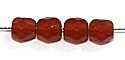 Facetkraal 4mm albast carneool  50st.