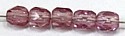Facetkraal 4mm rond transp. amethist50st