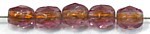 Facetkraal 4mm transp. amethist bronskern 50st