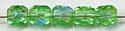 Facetkraal 4mm rond tr. mosgroen AB 50st