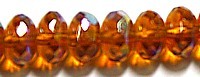 Facetkr. donut.4x6mm topaasbruin AB 50st.