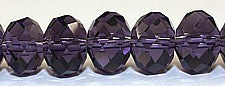 Facetkr disc 8,5x12 d. amethist 35 stuks