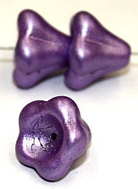 Glaskelk 13x11mm lila wax gecoat 5st