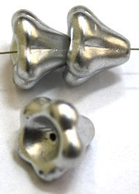Glaskelk 13x11mm zilver wax gecoat 5st