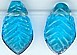 Glaskraal blad 13mm transp.l.blauw 25st