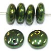 Lentils 6mm hangend jet green metallic 50st.0st.