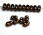 Farfalle 2x4mm zwart bronze gelusterd 25gr