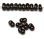 Farfalle 2x4mm zwart copper gelusterd 12,5gr