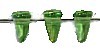 Glaskraal spike 5x8mm peridoot AB 25st