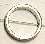 Tussenring 24mm zilverkl. met  rijggaten per stuk