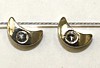 Metalen kraal  6mm maan voor 3mm similisteen 10st