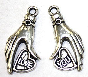 Bedel Love" en bedel "You" hart in hand per set"