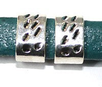 Schuifkraal stippen voor leer 11x7mm 2st.