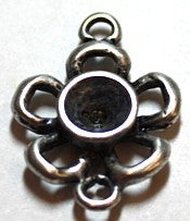 Hanger/tussenstuk 29x22mm zilverkl. per stuk