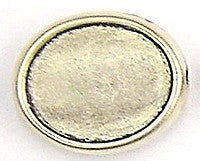 Ovale plakkast oud-zilver, 8 mm bij 5 mm. 2st.