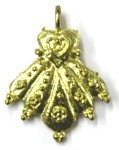 Hanger handvorm 26mm oud goudkl. 2st