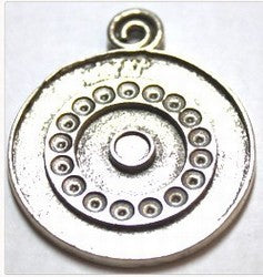 Hanger 36mm rond zilverkl. voor 3mm simili